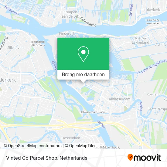 Vinted Go Parcel Shop kaart