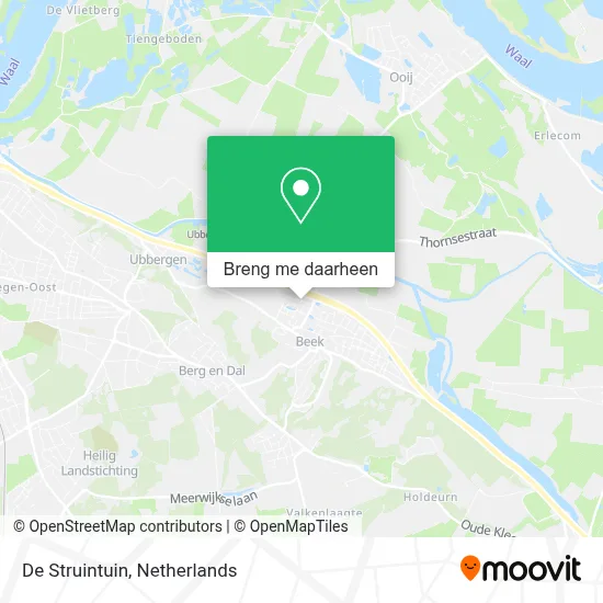 De Struintuin kaart