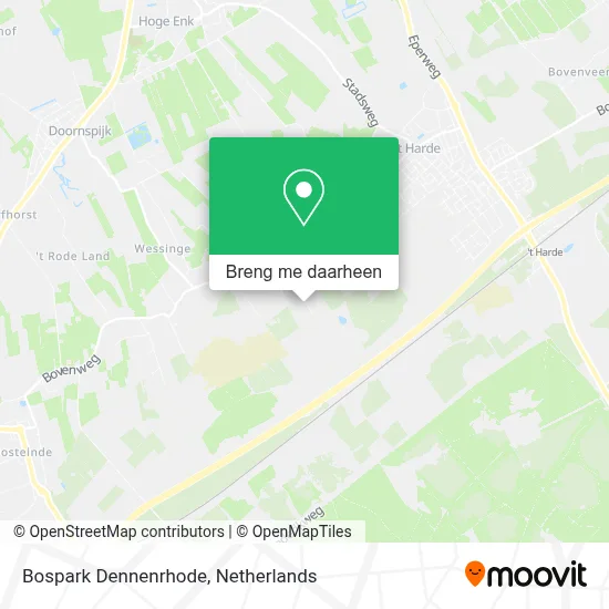 Bospark Dennenrhode kaart