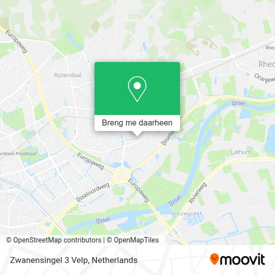 Zwanensingel 3 Velp kaart