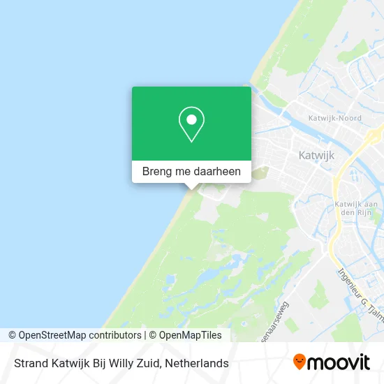Strand Katwijk Bij Willy Zuid kaart