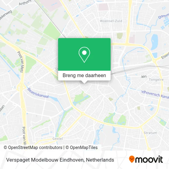 Verspaget Modelbouw Eindhoven kaart
