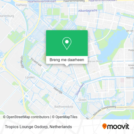 Tropics Lounge Osdorp kaart