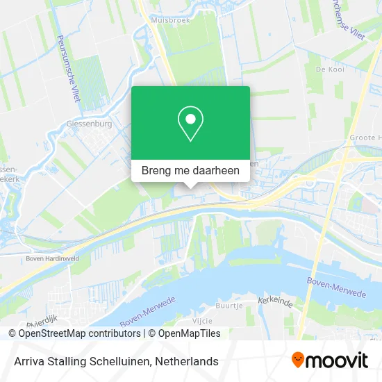 Arriva Stalling Schelluinen kaart