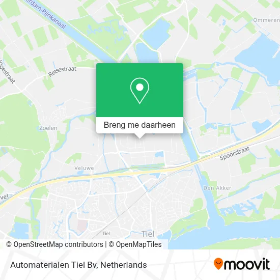 Automaterialen Tiel Bv kaart