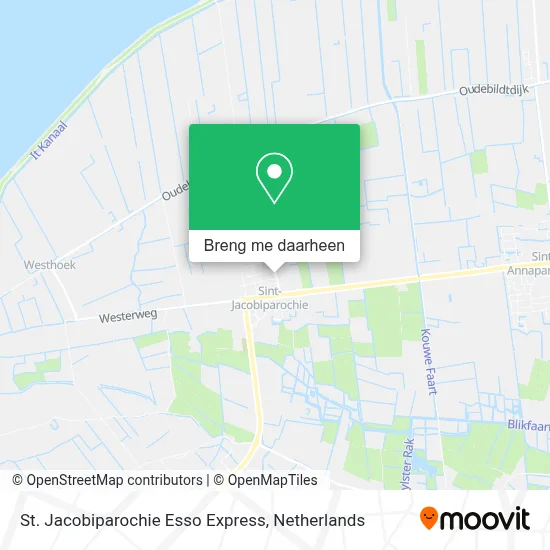 St. Jacobiparochie Esso Express kaart
