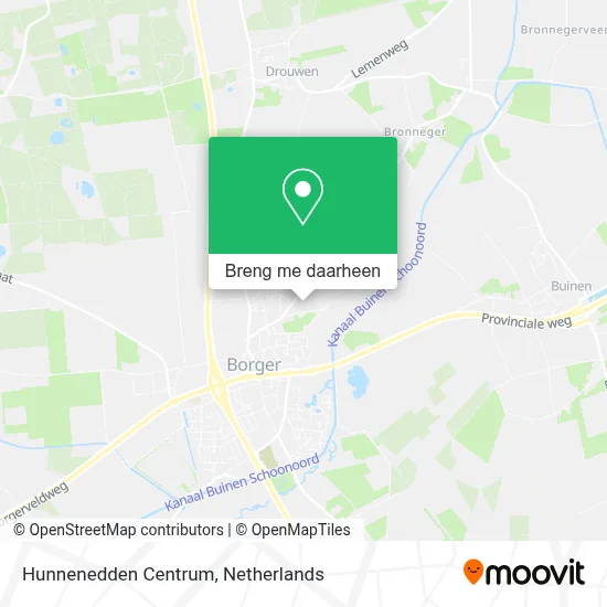 Hunnenedden Centrum kaart