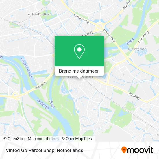 Vinted Go Parcel Shop kaart