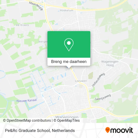 Pe&Rc Graduate School kaart