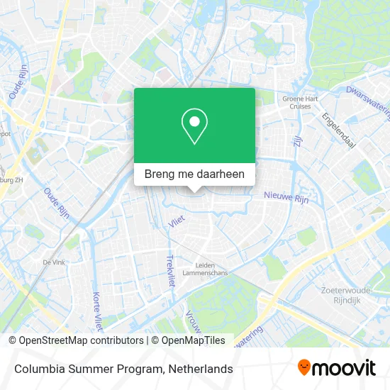 Columbia Summer Program kaart