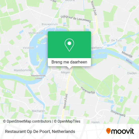 Restaurant Op De Poort kaart