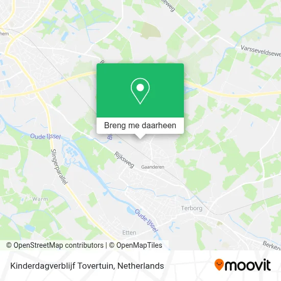 Kinderdagverblijf Tovertuin kaart