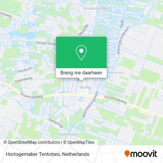 Horlogemaker Tentotwo kaart