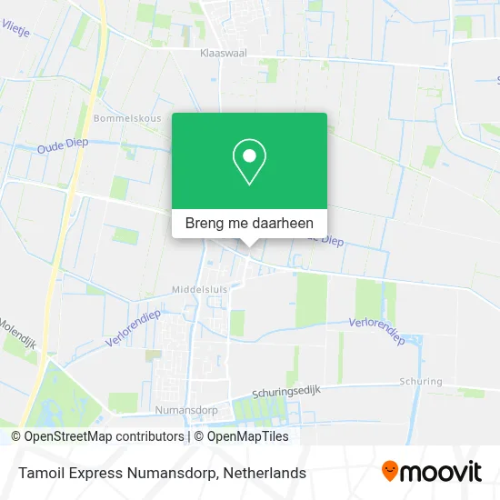 Tamoil Express Numansdorp kaart