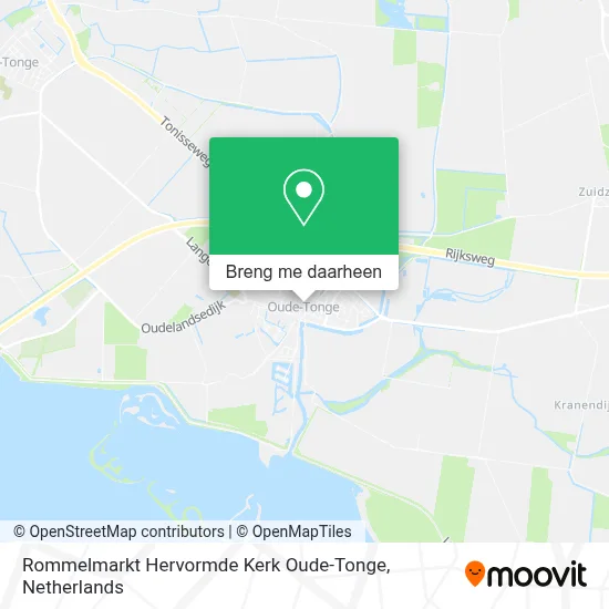 Rommelmarkt  Hervormde Kerk Oude-Tonge kaart