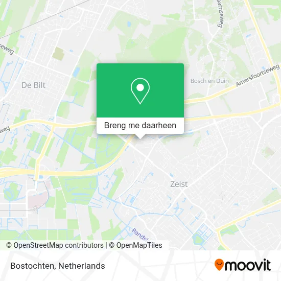 Bostochten kaart