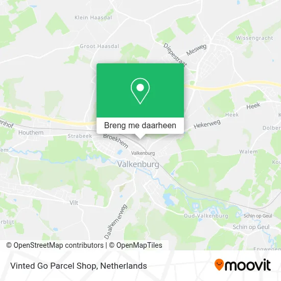 Vinted Go Parcel Shop kaart