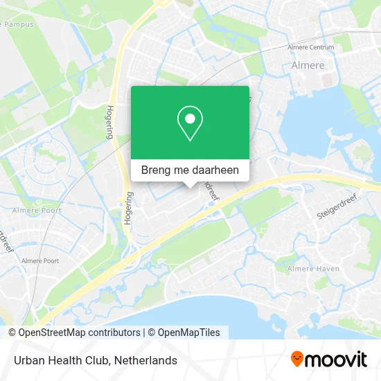 Urban Health Club kaart