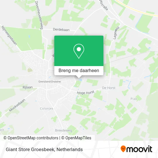 Giant Store Groesbeek kaart