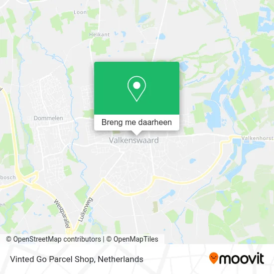 Vinted Go Parcel Shop kaart