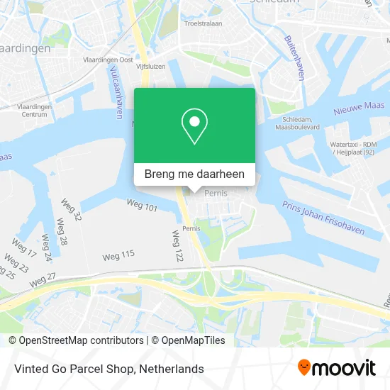 Vinted Go Parcel Shop kaart