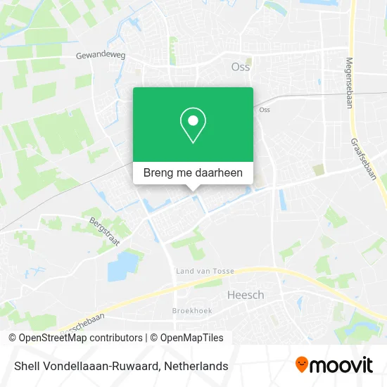 Shell Vondellaaan-Ruwaard kaart