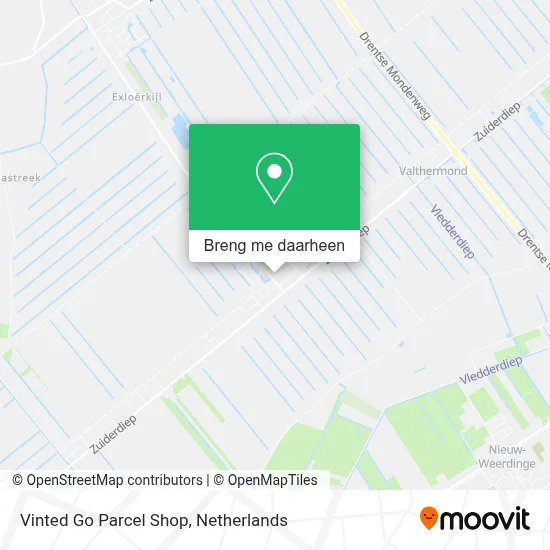 Vinted Go Parcel Shop kaart