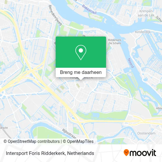 Intersport Foris Ridderkerk kaart
