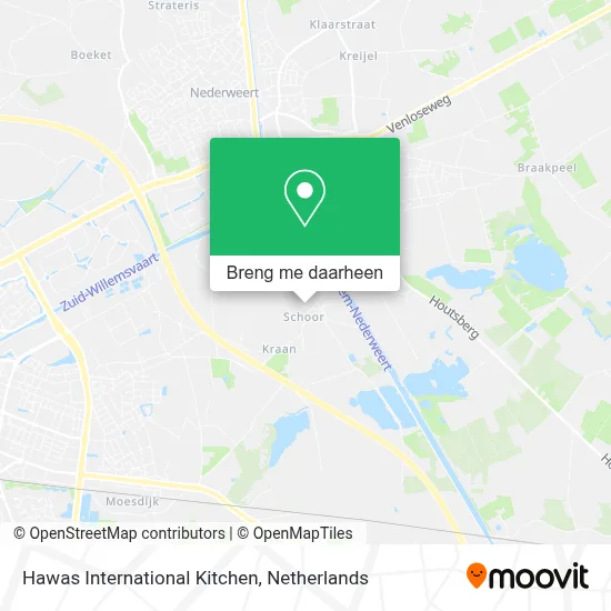 Hawas International Kitchen kaart