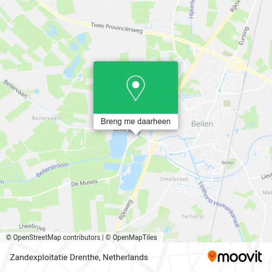 Zandexploitatie Drenthe kaart