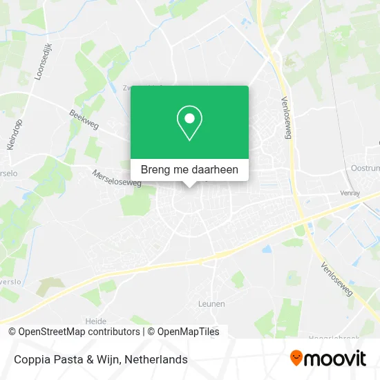 Coppia Pasta & Wijn kaart