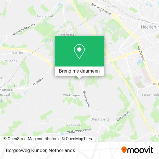 Bergseweg Kunder kaart
