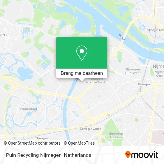 Puin Recycling Nijmegen kaart