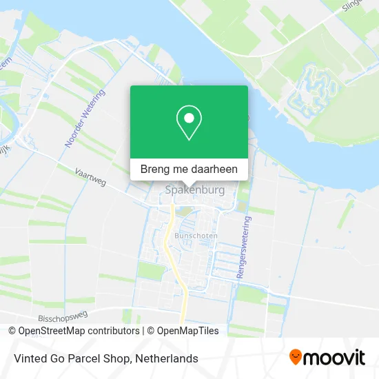 Vinted Go Parcel Shop kaart