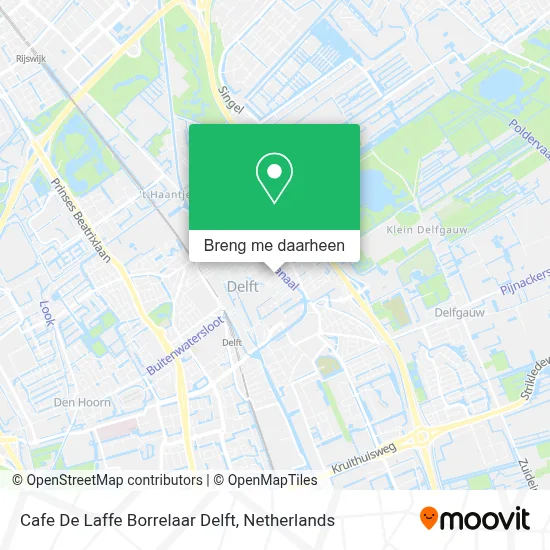 Cafe De Laffe Borrelaar Delft kaart