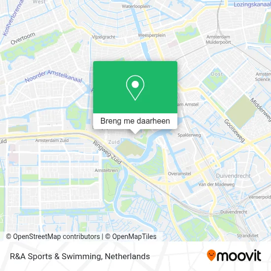 R&A Sports & Swimming kaart