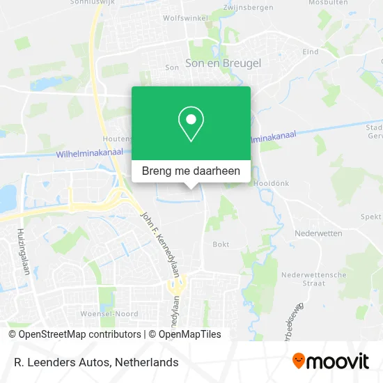 R. Leenders Autos kaart