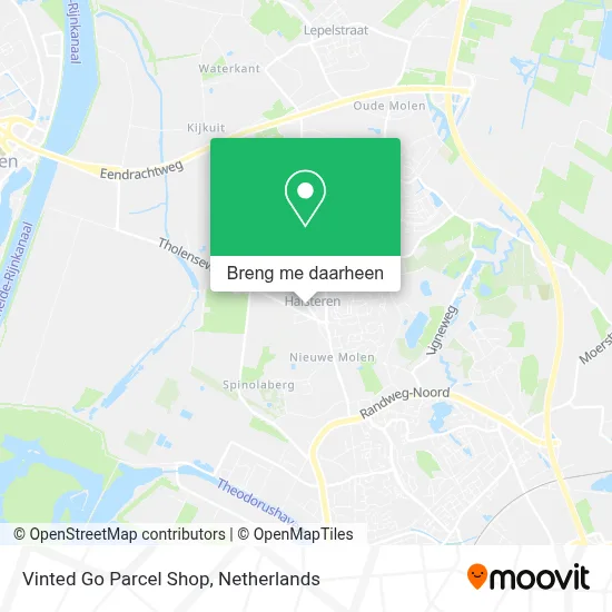 Vinted Go Parcel Shop kaart