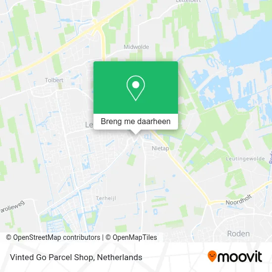 Vinted Go Parcel Shop kaart