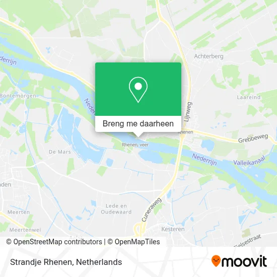 Strandje Rhenen kaart
