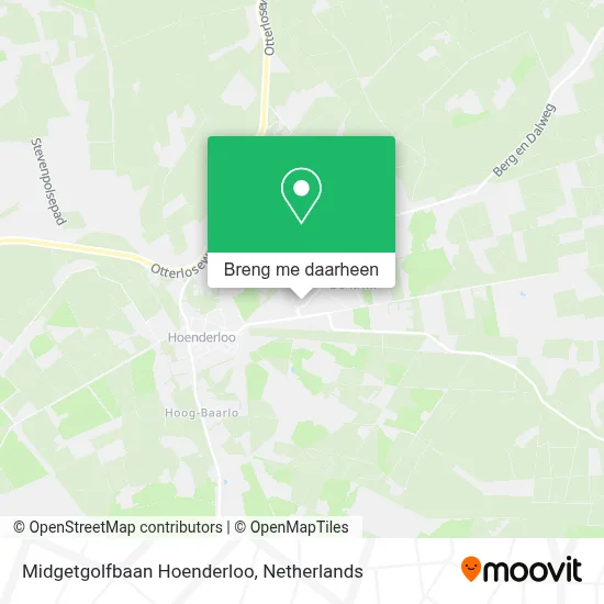 Midgetgolfbaan Hoenderloo kaart