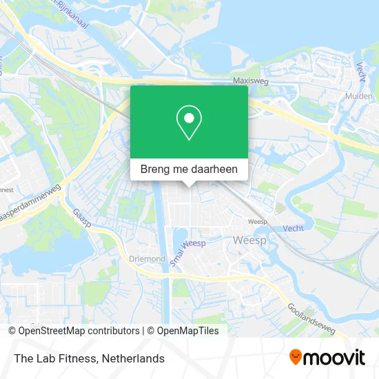 The Lab Fitness kaart