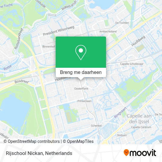 Rijschool Nickan kaart