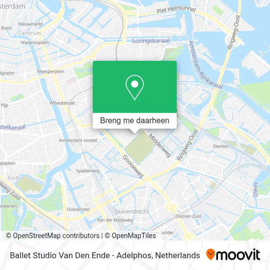Ballet Studio Van Den Ende - Adelphos kaart
