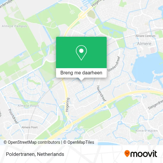 Poldertranen kaart