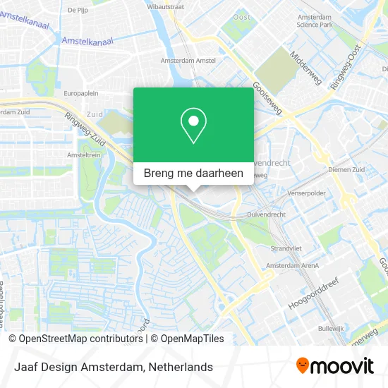 Jaaf Design Amsterdam kaart