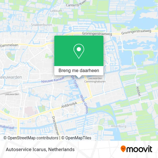 Autoservice Icarus kaart