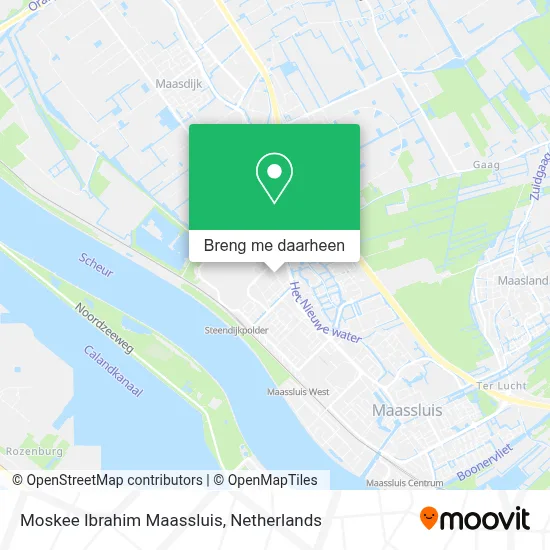 Moskee Ibrahim Maassluis kaart