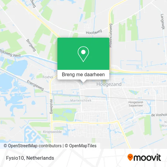 Fysio10 kaart
