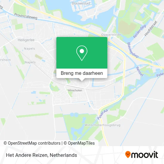 Het Andere Reizen kaart